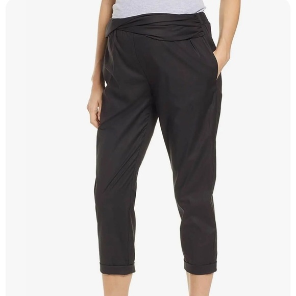 Hatch Pants - Hatch Black Straight Leg Maternity Pants Size 3/10-12/L